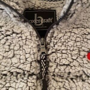 NWT Boxercraft frosted Grey Sherpa pullover Size Small